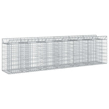 Gabion Verhoogd Bed 2 pcs Zilver 300 x 50 x 80 cm