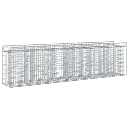 Gabion Verhoogd Bed 2 pcs Zilver 300 x 50 x 80 cm