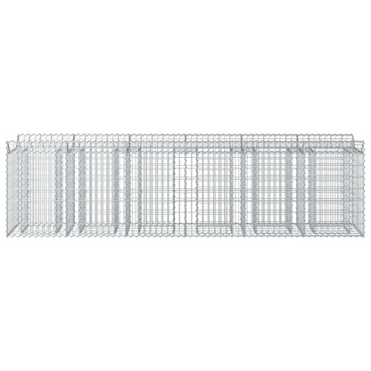 Gabion Verhoogd Bed 2 pcs Zilver 300 x 50 x 80 cm