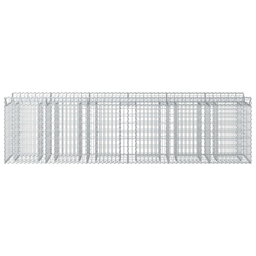 Gabion Verhoogd Bed 2 pcs Zilver 300 x 50 x 80 cm