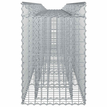 Gabion Verhoogd Bed 2 pcs Zilver 300 x 50 x 80 cm
