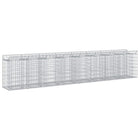 Gabion Raised Bed 3 pcs Silver 400 x 50 x 80 cm