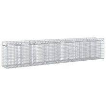 Gabion Verhoogd Bed 3 pcs Zilver 400 x 50 x 80 cm