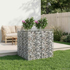 Gabion verhoogd bed 100x100x100 cm zilverkleurig 2 stuks