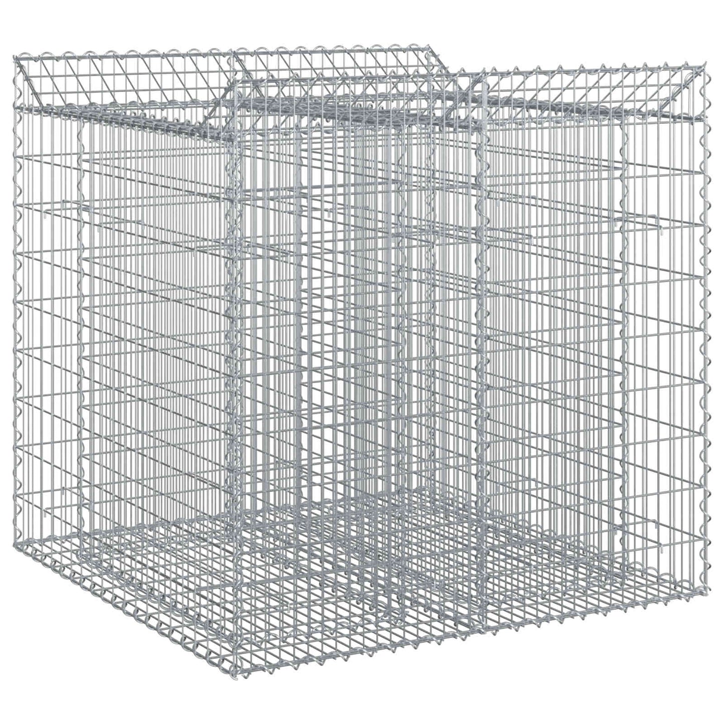 Gabion Verhoogd Bed 2 pcs Zilverkleurig