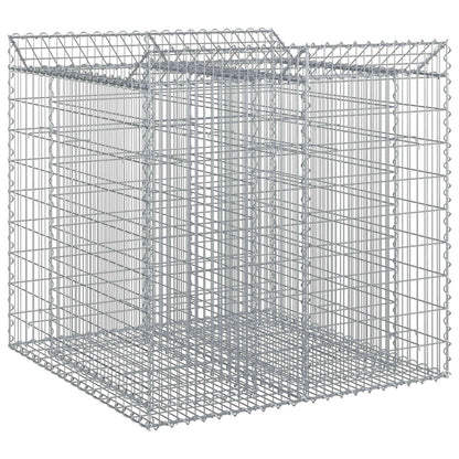 Gabion Verhoogd Bed 2 pcs Zilverkleurig