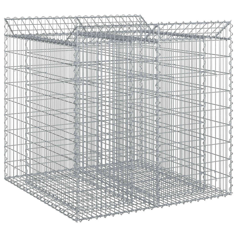 Gabion Verhoogd Bed 2 pcs Zilverkleurig