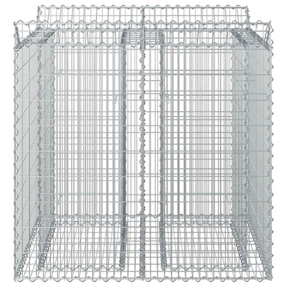 Gabion Verhoogd Bed 2 pcs Zilverkleurig