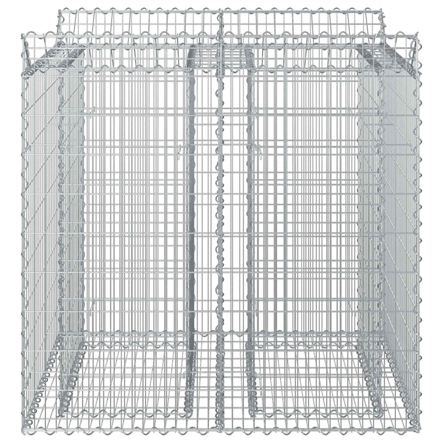 Gabion Verhoogd Bed 2 pcs Zilverkleurig