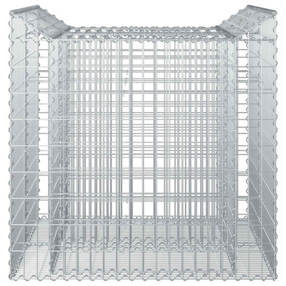 Gabion Verhoogd Bed 2 pcs Zilverkleurig