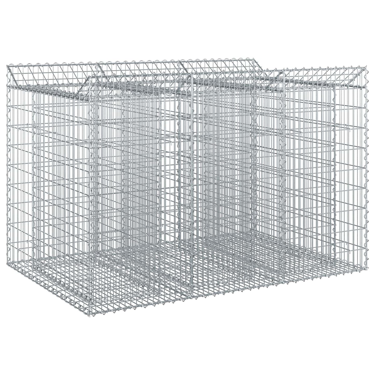 Gabion Verhoogd Bed 2 pcs Zilverkleurig