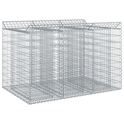 Gabion Verhoogd Bed 2 pcs Zilverkleurig