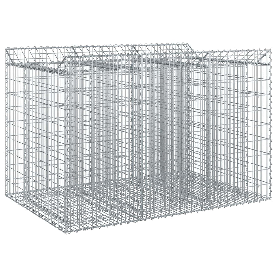 Gabion Verhoogd Bed 2 pcs Zilverkleurig