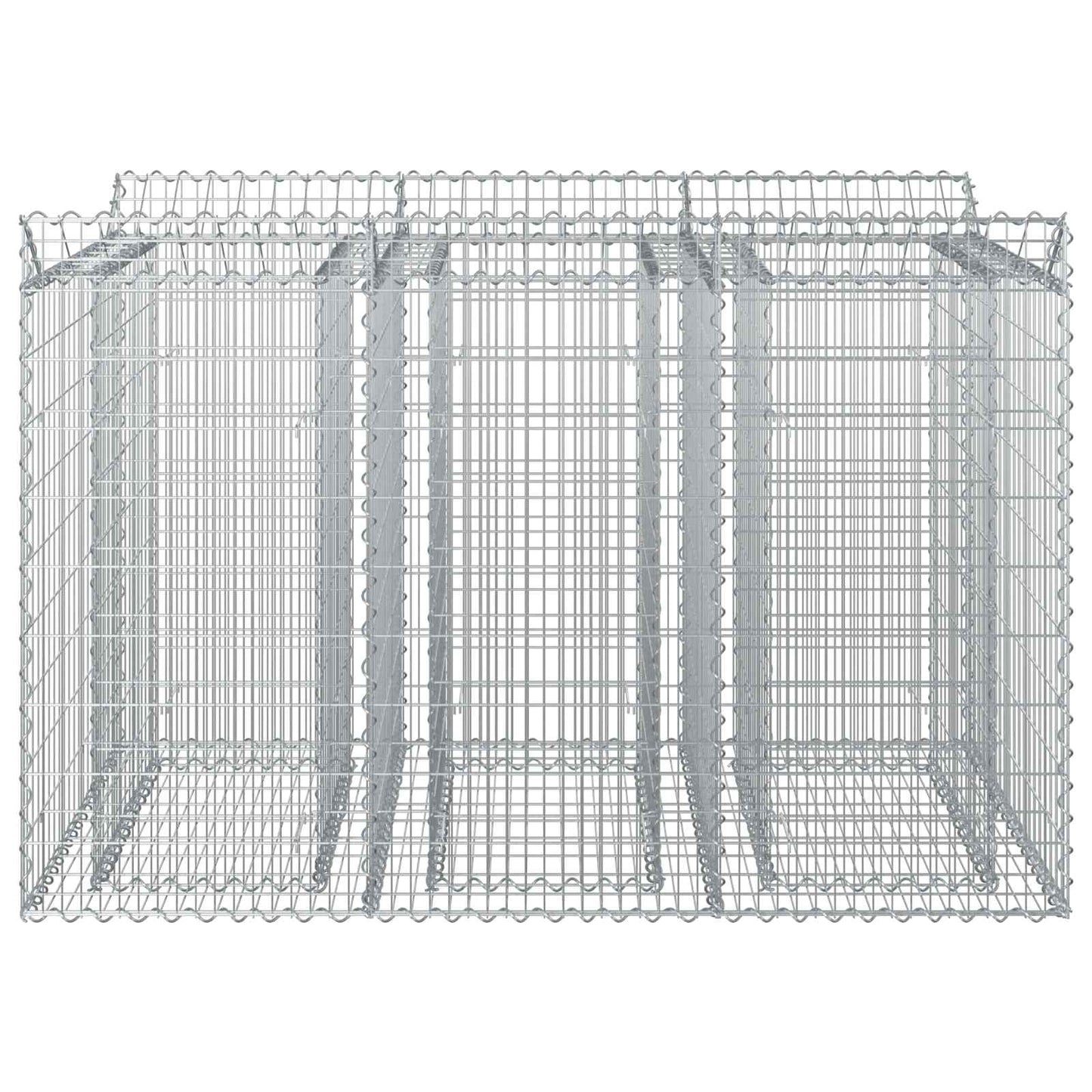 Gabion Verhoogd Bed 2 pcs Zilverkleurig