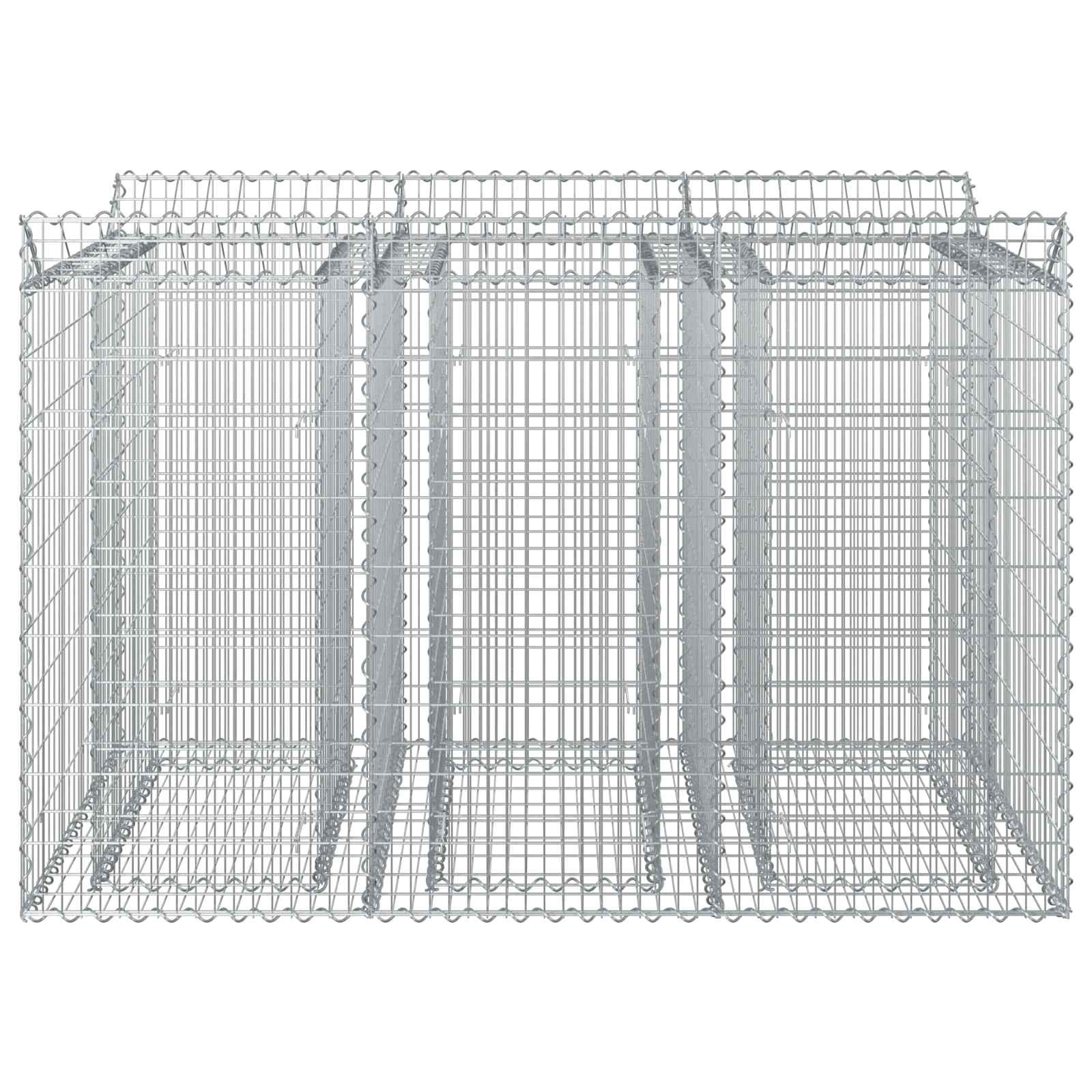 Gabion Verhoogd Bed 2 pcs Zilverkleurig