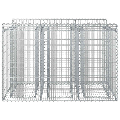 Gabion Verhoogd Bed 2 pcs Zilverkleurig