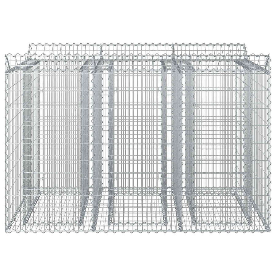 Gabion Verhoogd Bed 2 pcs Zilverkleurig