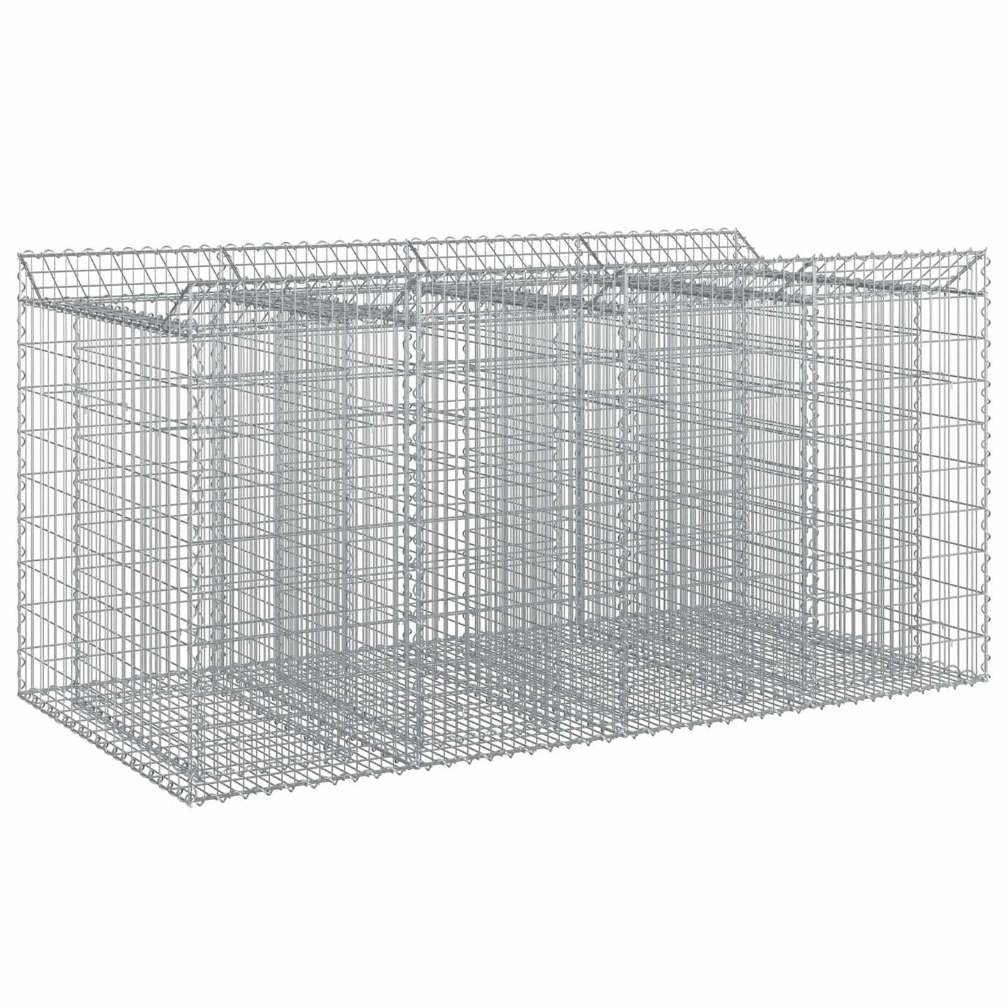 Gabion Verhoogd Bed 2 pcs Zilverkleurig