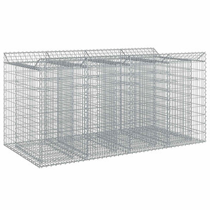 Gabion Verhoogd Bed 2 pcs Zilverkleurig