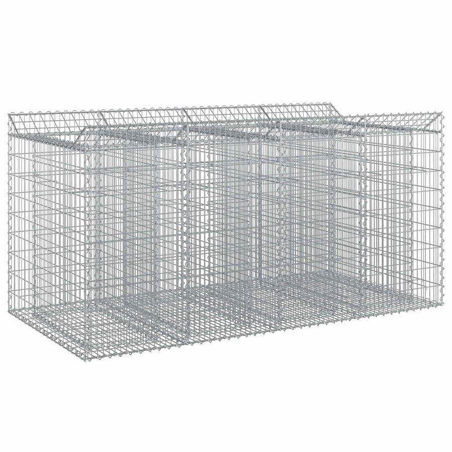 Gabion Verhoogd Bed 2 pcs Zilverkleurig