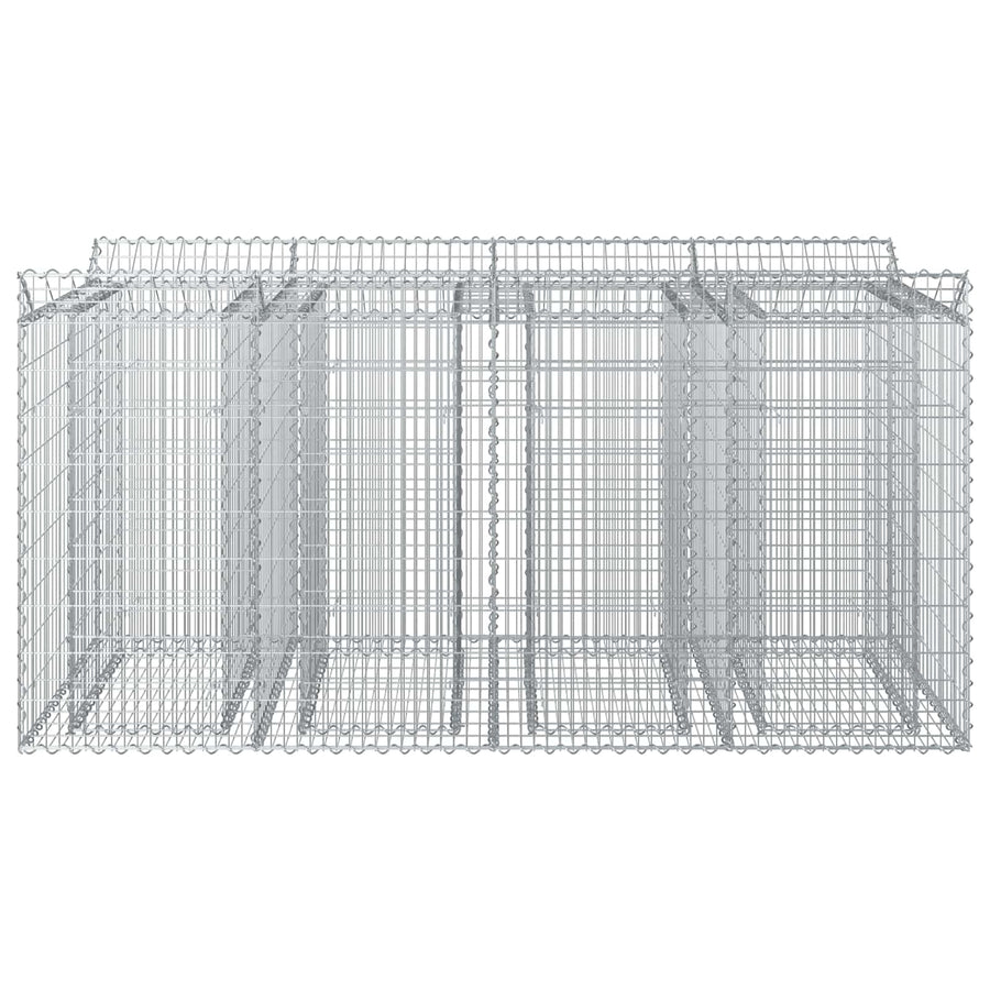 Gabion Verhoogd Bed 2 pcs Zilverkleurig