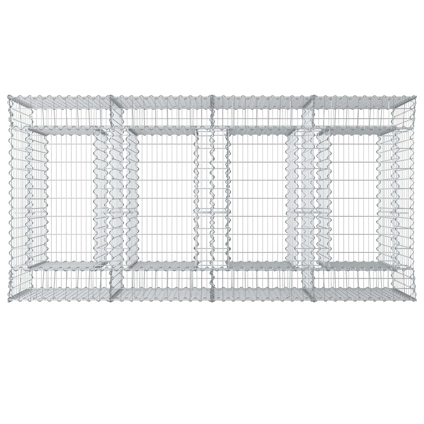 Gabion Verhoogd Bed 2 pcs Zilverkleurig