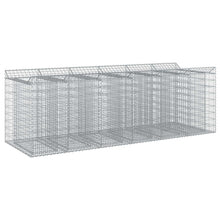 Gabion Verhoogd Bed 3 pcs Zilverkleurig