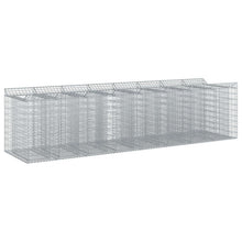 Gabion Verhoogd Bed 4 pcs Zilverkleurig