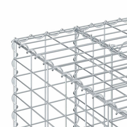 Gabion Verhoogd Bed 2 pcs Zilver 260 x 60 x 55 cm