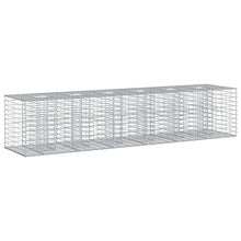 Gabion Verhoogd Bed 2 pcs Zilver 260 x 60 x 55 cm