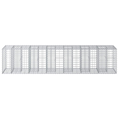 Gabion Verhoogd Bed 2 pcs Zilver 260 x 60 x 55 cm