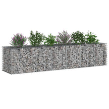 Gabion Verhoogd Bed 2 pcs Zilver 260 x 60 x 55 cm