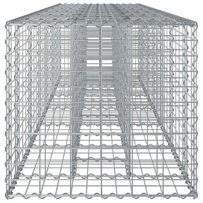 Gabion Verhoogd Bed 2 pcs Zilver 260 x 60 x 55 cm