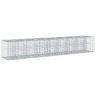 Gabion Raised Bed 2 pcs Silver 340 x 60 x 55 cm