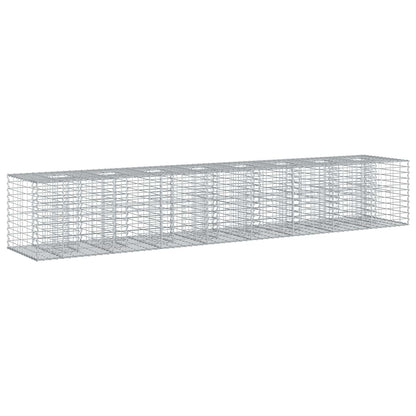 Gabion Verhoogd Bed 2 pcs Zilver 340 x 60 x 55 cm