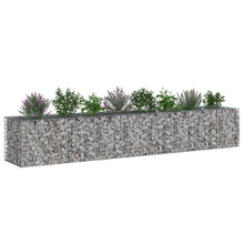 Gabion Verhoogd Bed 2 pcs Zilver 340 x 60 x 55 cm