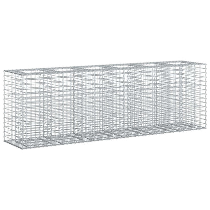 Gabion Verhoogd Bed 2 pcs Zilver 250 x 50 x 80 cm