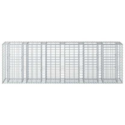 Gabion Verhoogd Bed 2 pcs Zilver 250 x 50 x 80 cm