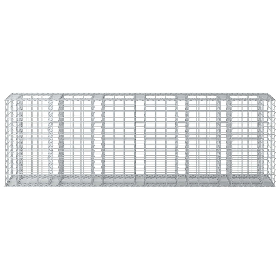 Gabion Verhoogd Bed 2 pcs Zilver 250 x 50 x 80 cm