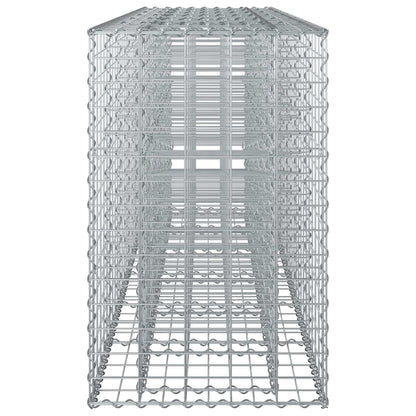Gabion Verhoogd Bed 2 pcs Zilver 250 x 50 x 80 cm