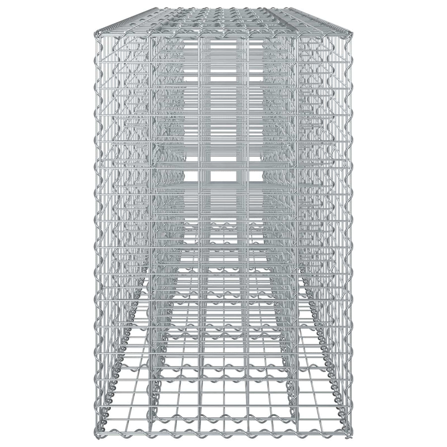 Gabion Verhoogd Bed 2 pcs Zilver 250 x 50 x 80 cm