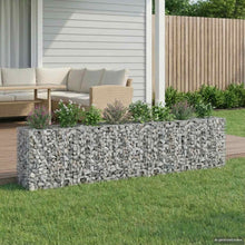 Gabion Verhoogd Bed 2 pcs Zilver 330 x 50 x 80 cm