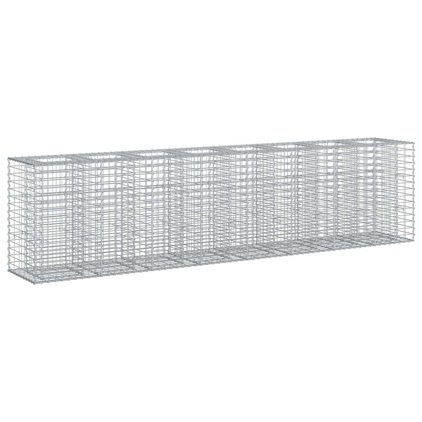 Gabion Verhoogd Bed 2 pcs Zilver 330 x 50 x 80 cm