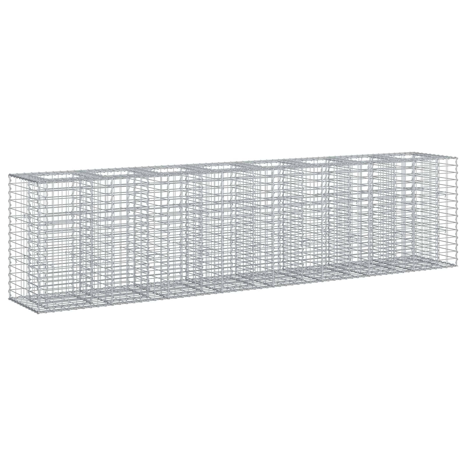 Gabion Verhoogd Bed 2 pcs Zilver 330 x 50 x 80 cm