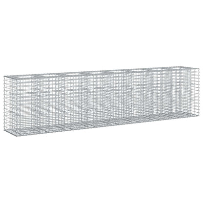 Gabion Verhoogd Bed 2 pcs Zilver 330 x 50 x 80 cm