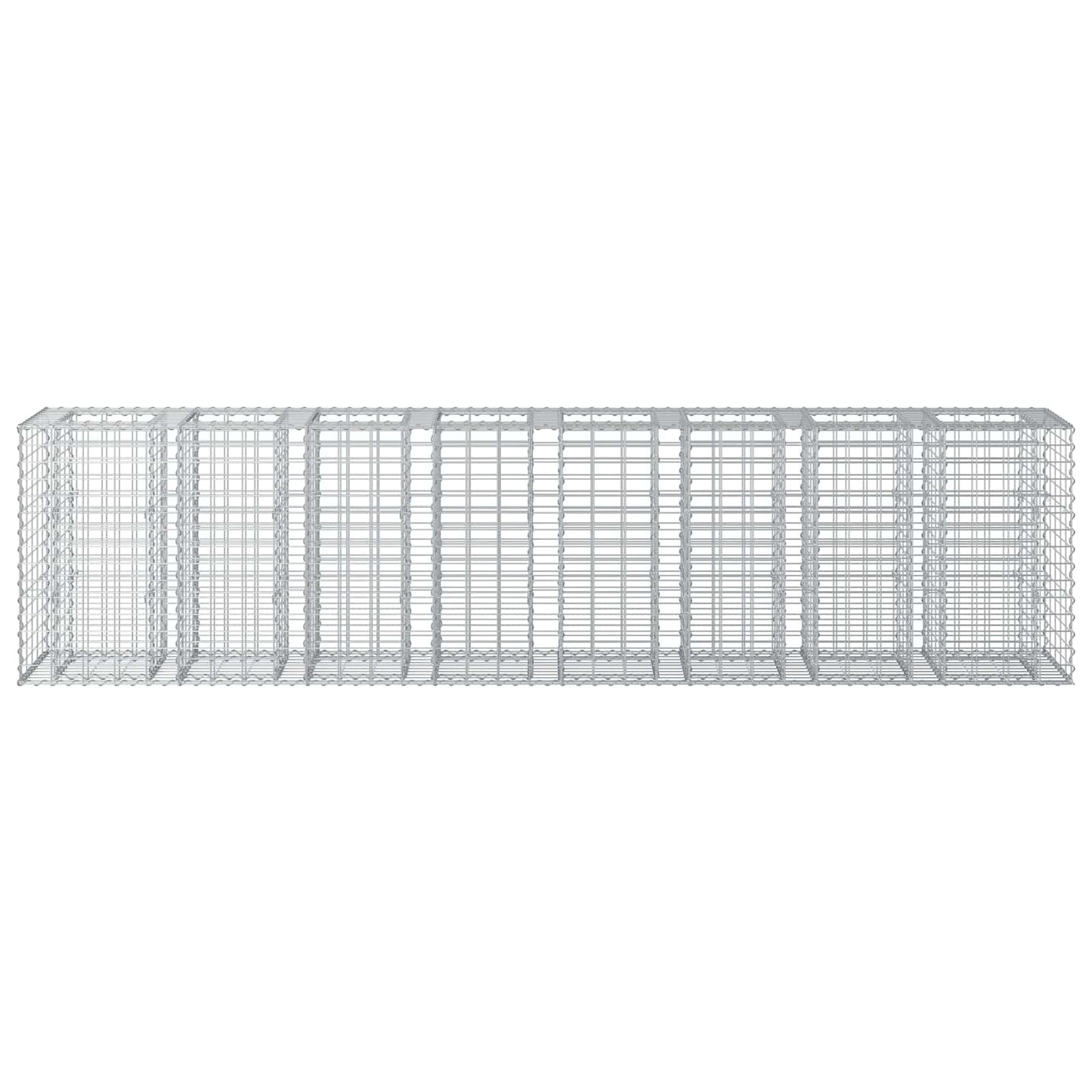 Gabion Verhoogd Bed 2 pcs Zilver 330 x 50 x 80 cm