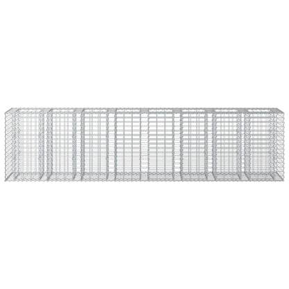 Gabion Verhoogd Bed 2 pcs Zilver 330 x 50 x 80 cm