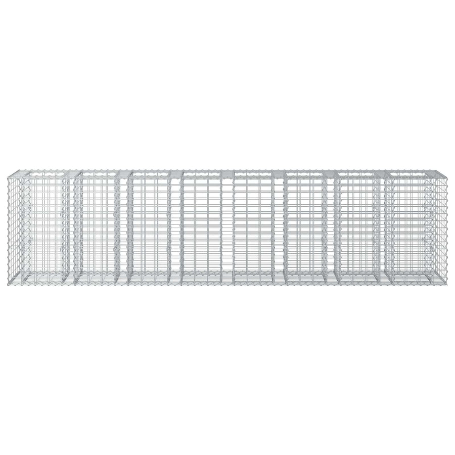 Gabion Verhoogd Bed 2 pcs Zilver 330 x 50 x 80 cm