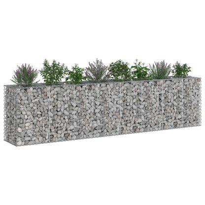 Gabion Verhoogd Bed 2 pcs Zilver 330 x 50 x 80 cm