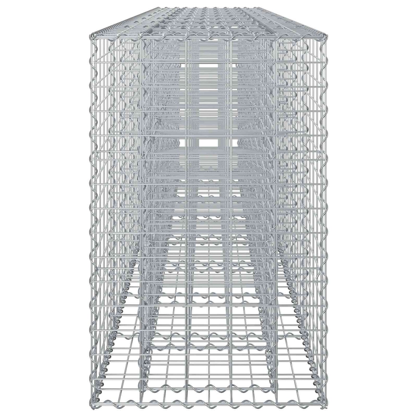 Gabion Verhoogd Bed 2 pcs Zilver 330 x 50 x 80 cm